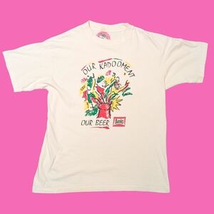 Vintage 1990's Club Barbados ''Our Kadooment, Our Beer'' Banks T-Shirt Size L